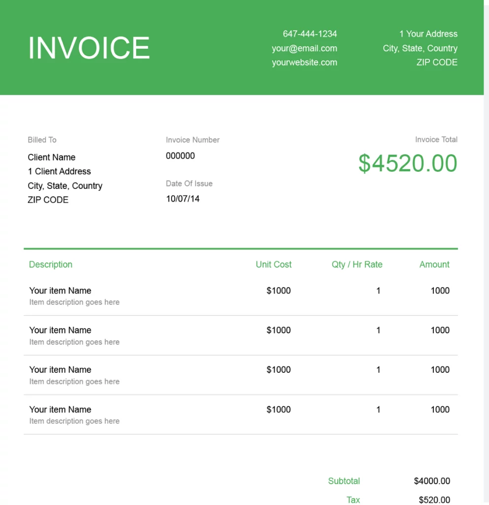 invoice