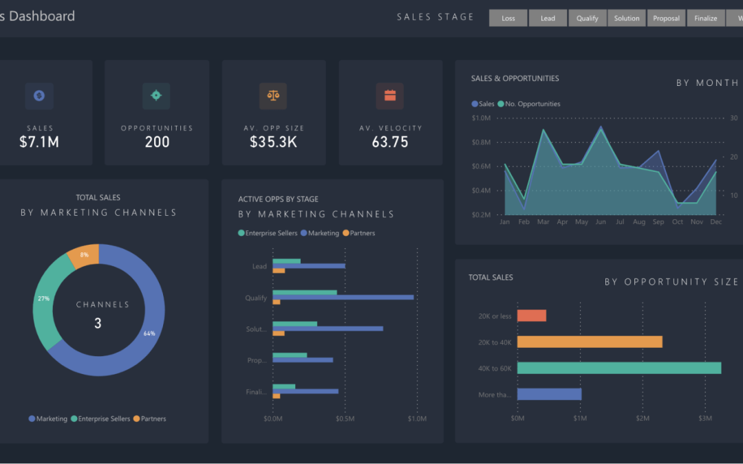 Business Dashboard. a picture is worth a thousand words